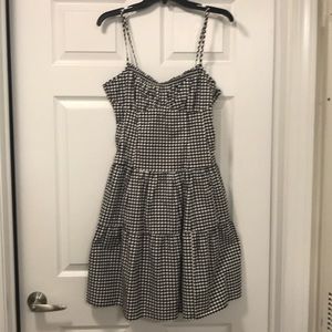 Navy with white polka dot dress